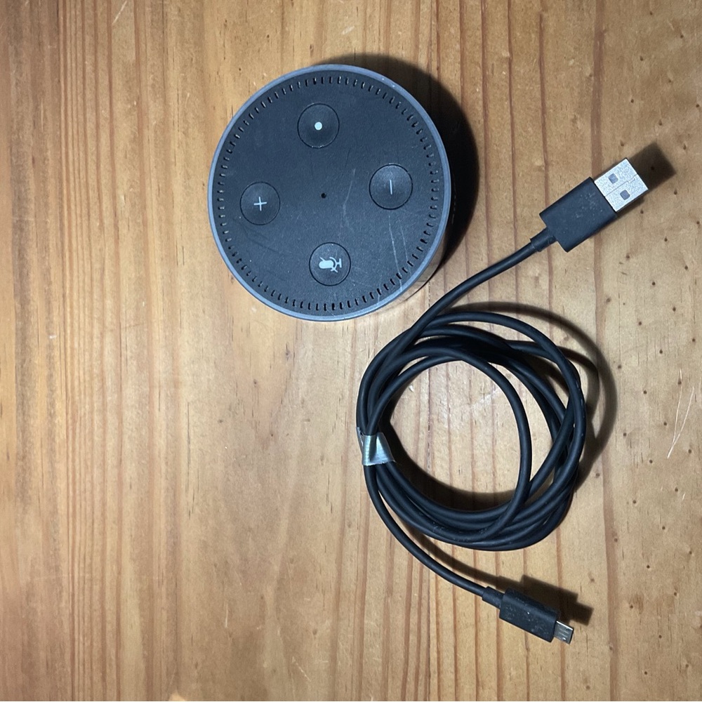 Amazon Echo Dot 2nd gen Voice Assistant Smart Speaker with USB Cable - Black